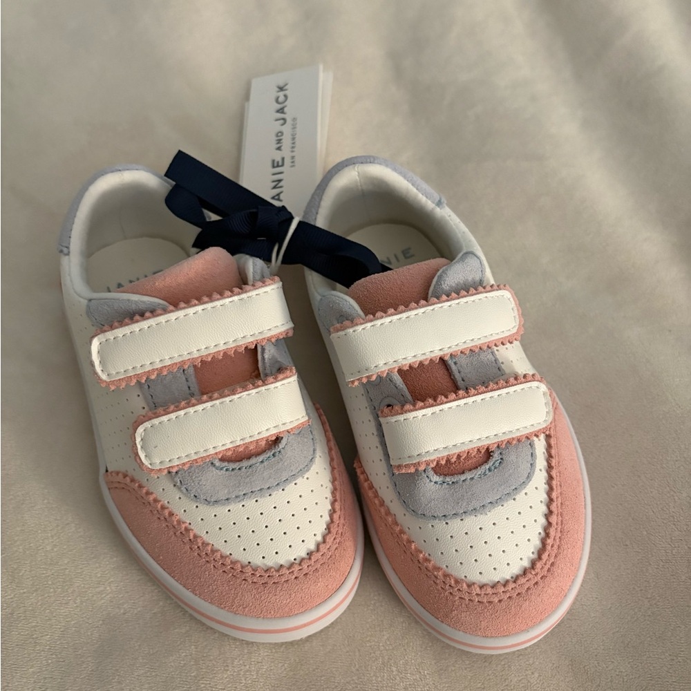 Janie and Jack Pink and White Kids Shoes